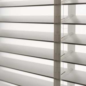 Close-up open venetian blinds. lighting range control sunlight coming from a window. decoration interior. Modern jalousie.